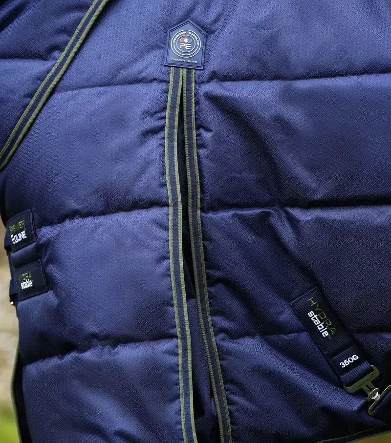 Premier Equine Hydra 350g Stable Rug With Neck Cover - Navy-3