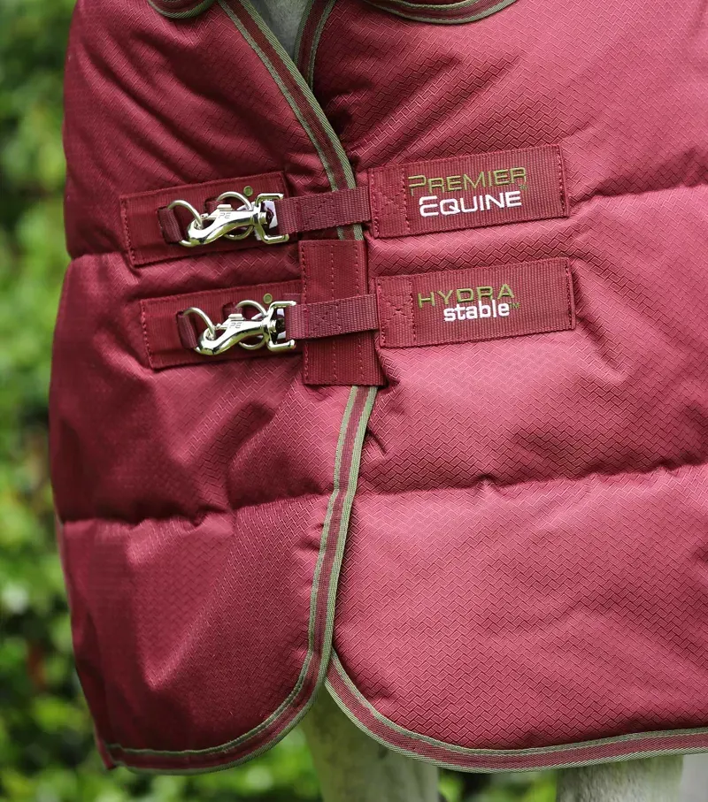 Premier Equine Hydra 350g Stable Rug With Neck Cover - Wine-3