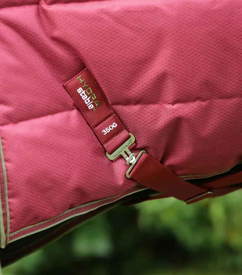 Premier Equine Hydra 350g Stable Rug With Neck Cover - Wine-2