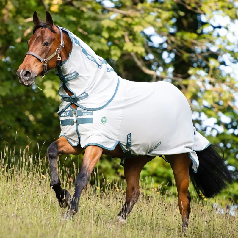 Horseware Amigo AmEco Bug Fly Rug Fly Sheet - Silver/Teal