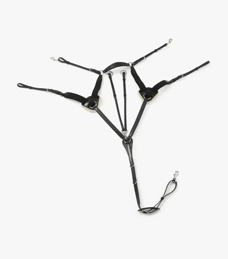 Premier Equine Invorio 5 Point Breastplate - Black-3
