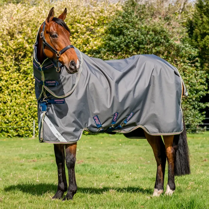 Horseware Amigo Bravo 12 Plus 0g Turnout Rug - Shadow/Navy/Rose