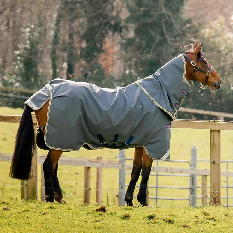 Horseware Amigo Bravo 12 Plus 0g Turnout Rug - Shadow/Navy/Rose-2
