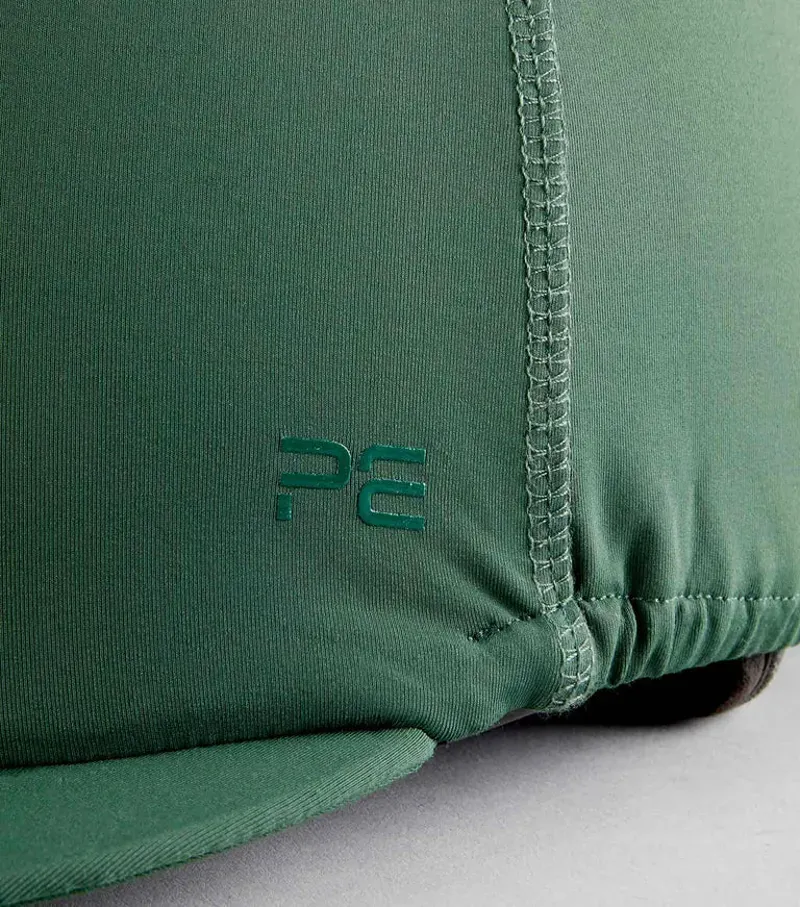 Premier Equine Jersey Hat Silk With Faux Fur Pom Pom - Green-4