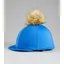 Premier Equine Jersey Hat Silk With Faux Fur Pom Pom - Royal Blue