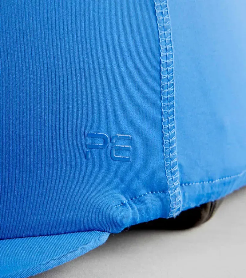 Premier Equine Jersey Hat Silk With Faux Fur Pom Pom - Royal Blue-4