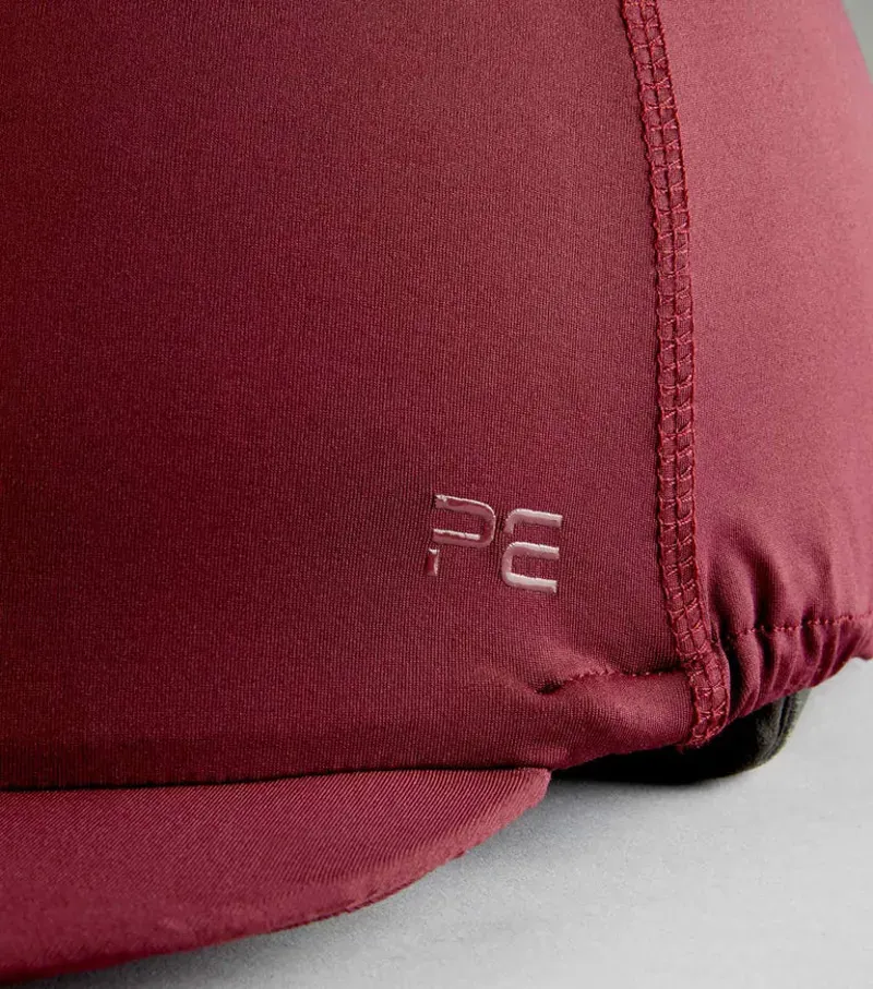 Premier Equine Jersey Hat Silk With Faux Fur Pom Pom - Wine-4