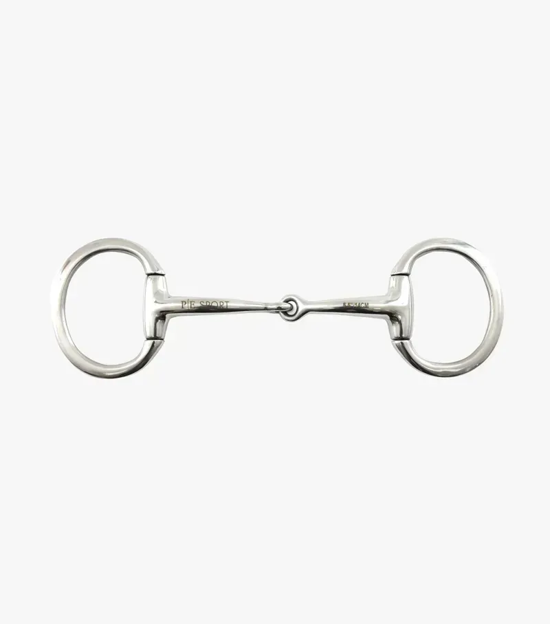 Premier Equine Jointed Flat Ring Eggbutt Snaffle - Silver