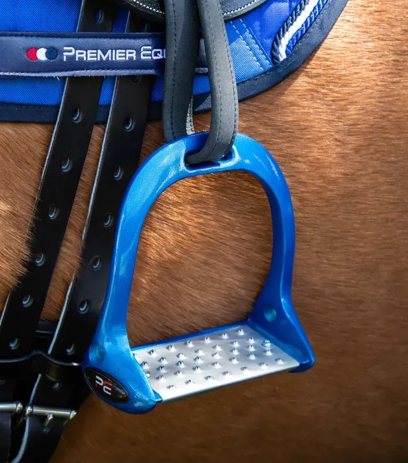 Premier Equine Jopollo Aluminium Performance Stirrups - Blue-3
