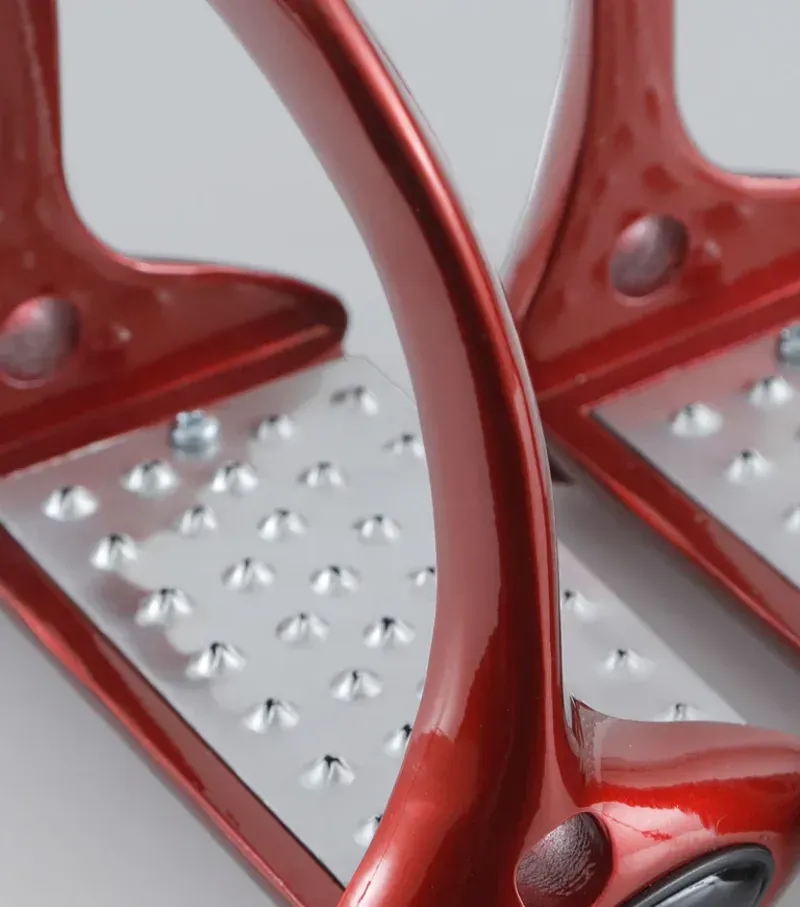 Premier Equine Jopollo Aluminium Performance Stirrups - Red-2