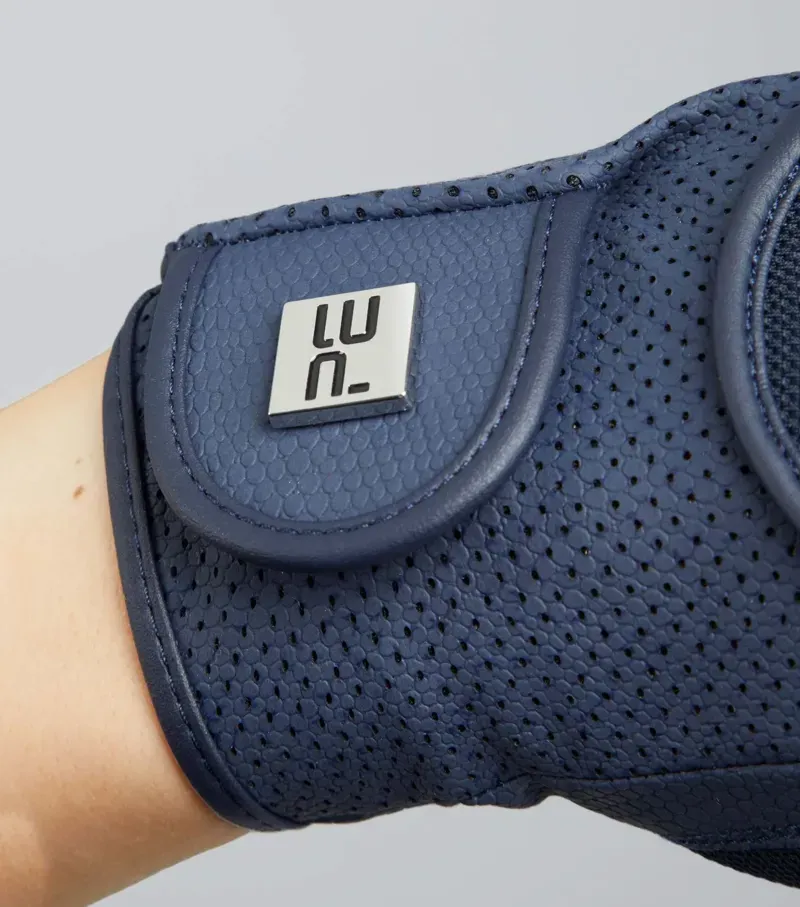 Premier Equine Junior Presa Mesh Riding Gloves - Navy-2