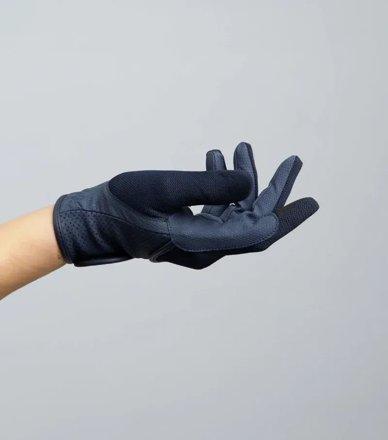 Premier Equine Junior Presa Mesh Riding Gloves - Navy-3