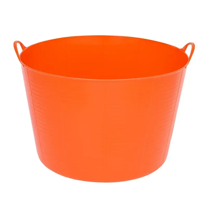 Red Gorilla Tub Xlarge Heavy Duty Flexible Plastic Utility Tub 75L - Orange