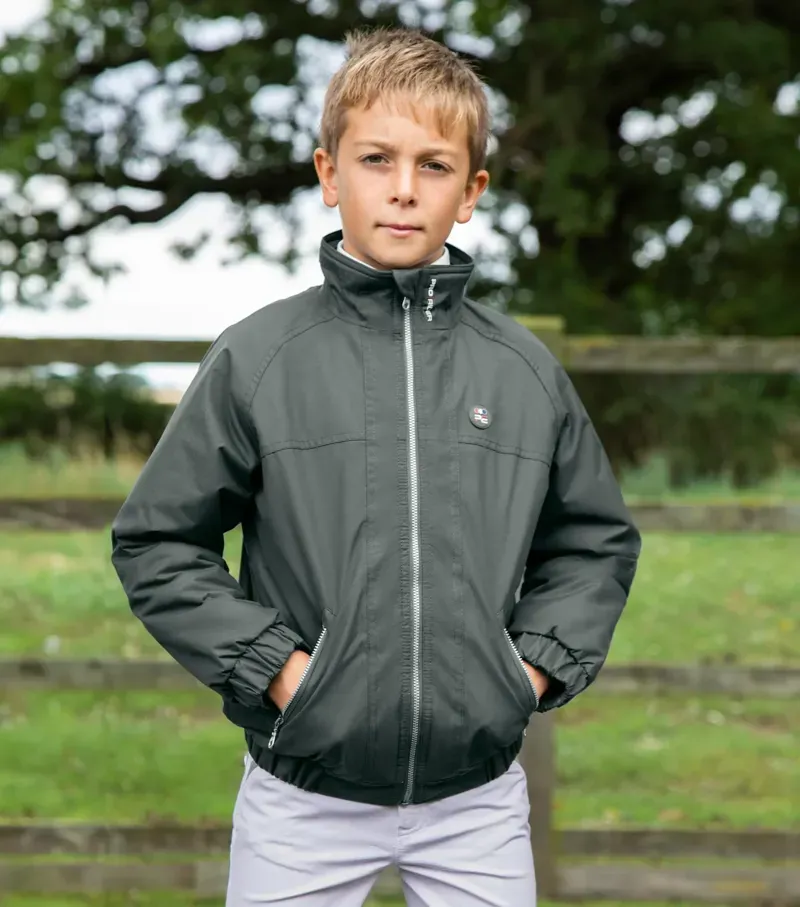 Premier Equine Junior Pro Rider Unisex Riding Jacket - Anthracite Grey-5