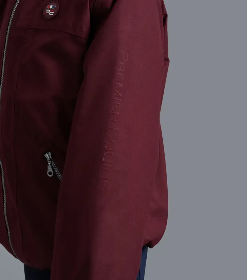 Premier Equine Junior Pro Rider Unisex Riding Jacket - Wine-4