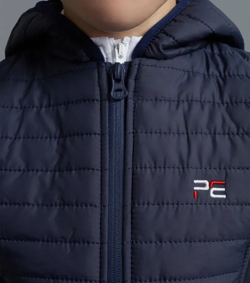 Premier Equine Girl's Mini Lamera Hybrid Riding Gilet - Navy-3