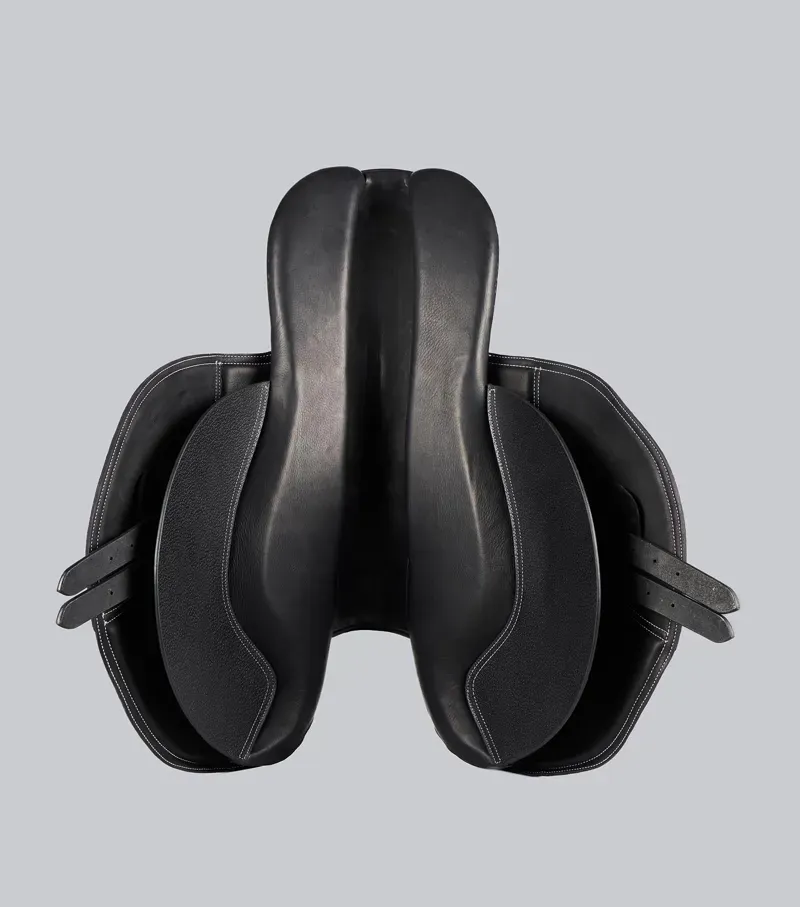 Premier Equine Leather Full Tree Exercise Racing Saddle - Black-4