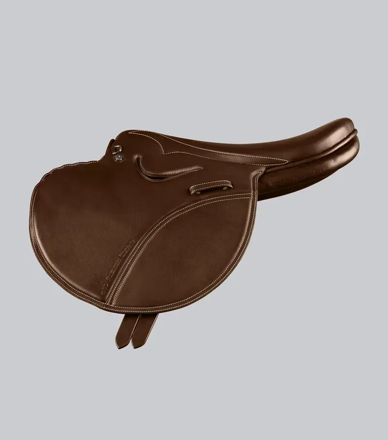Premier Equine Leather Full Tree Exercise Racing Saddle - Dark Havana-2