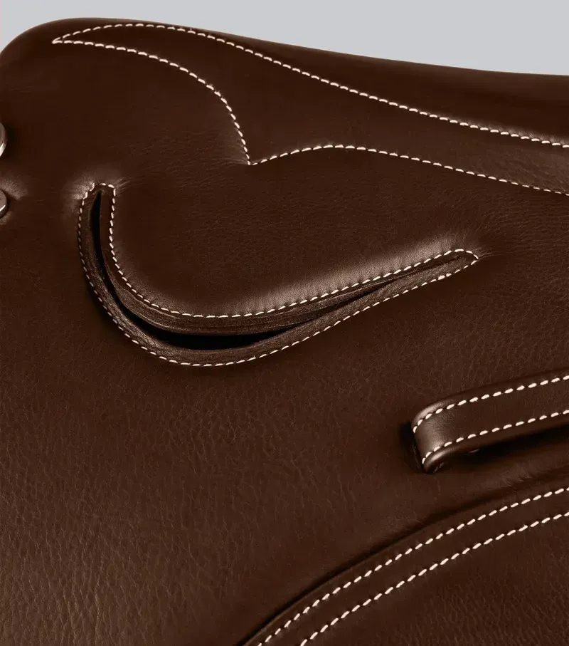 Premier Equine Leather Full Tree Exercise Racing Saddle - Dark Havana-4