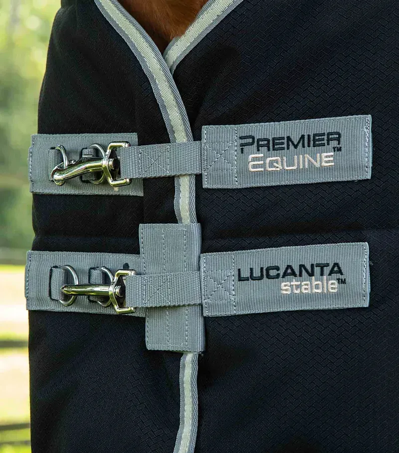 Premier Equine 100g Lucanta Demi Stable Rug - Black-2