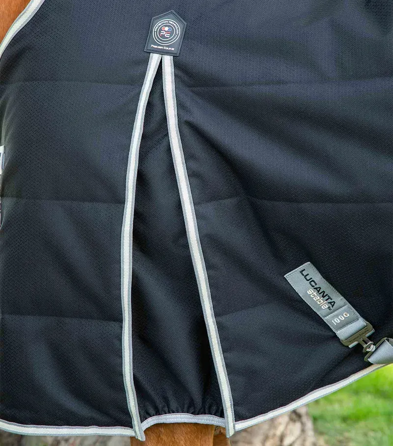 Premier Equine 100g Lucanta Demi Stable Rug - Black-3