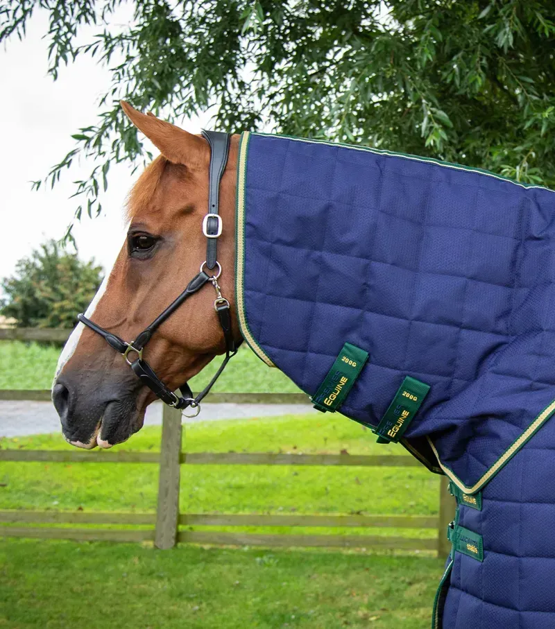 Premier Equine 450g Lucanta Stable Rug With Neck Cover - Navy
