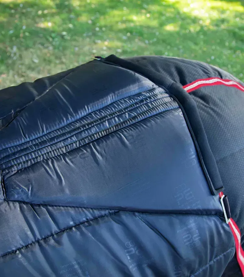 Premier Equine Lucanta 200g Stable Rug with Neck Cover - Black-3