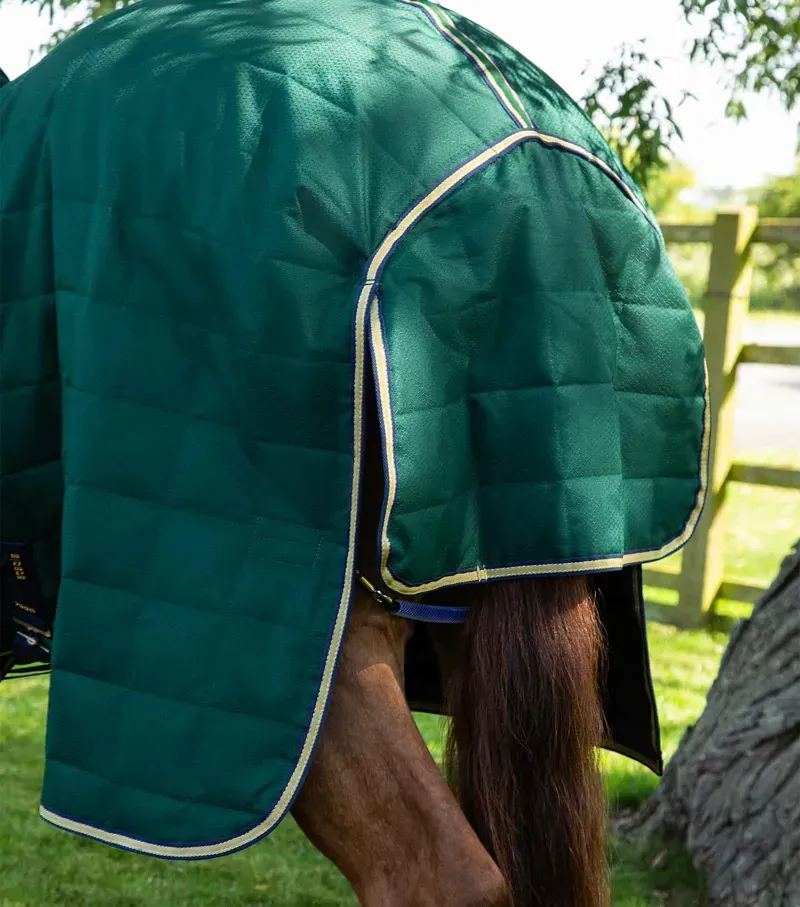 Premier Equine 200g Lucanta Stable Rug With Neck Cover - Green-4
