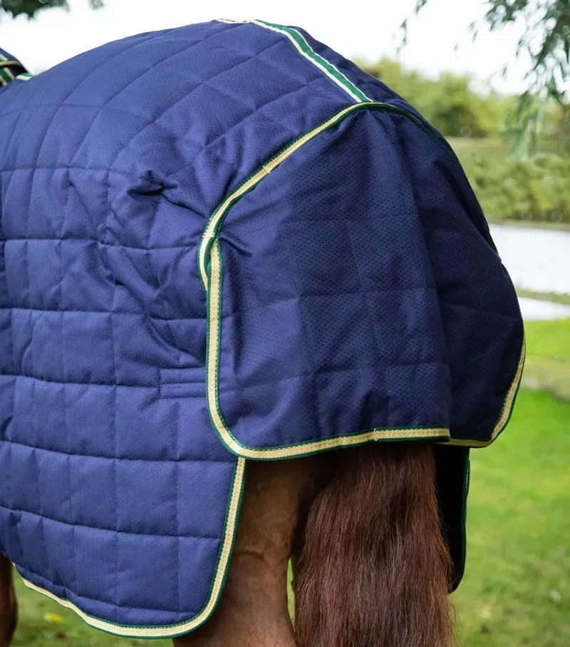 Premier Equine 450g Lucanta Stable Rug With Neck Cover - Navy-4