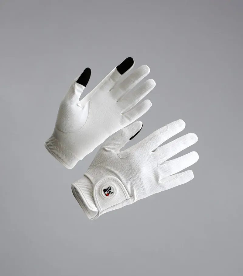 Premier Equine Metaro Junior Riding Gloves - White-1