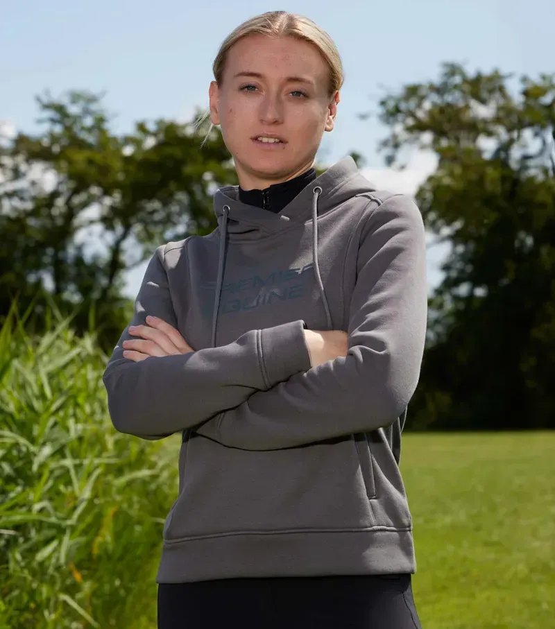 Premier Equine Lucia Ladies Hoodie - Grey-1