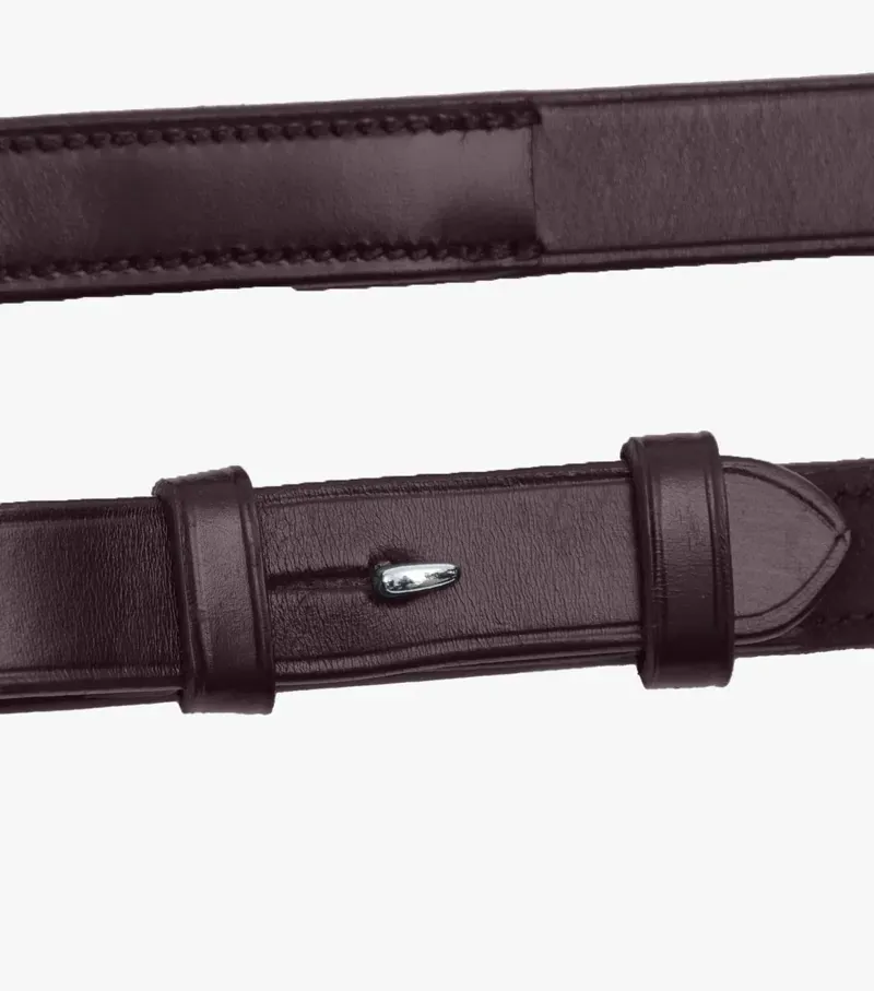 Premier Equine 5/8 Luigi Plain Leather Reins - Brown-5