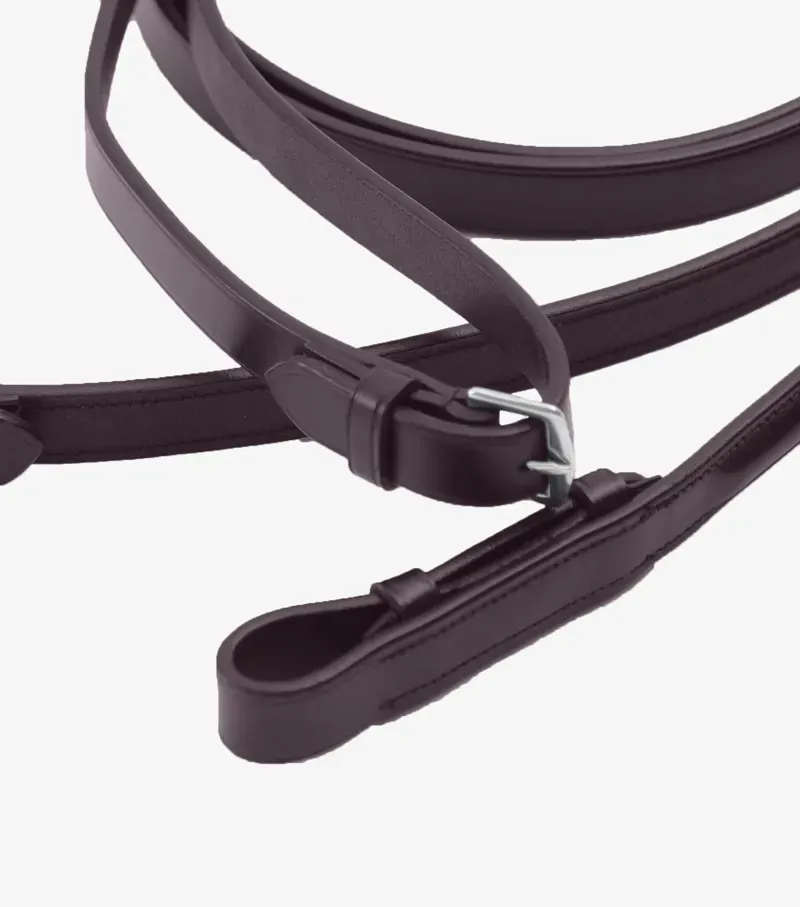 Premier Equine 5/8 Luigi Plain Leather Reins - Brown-3