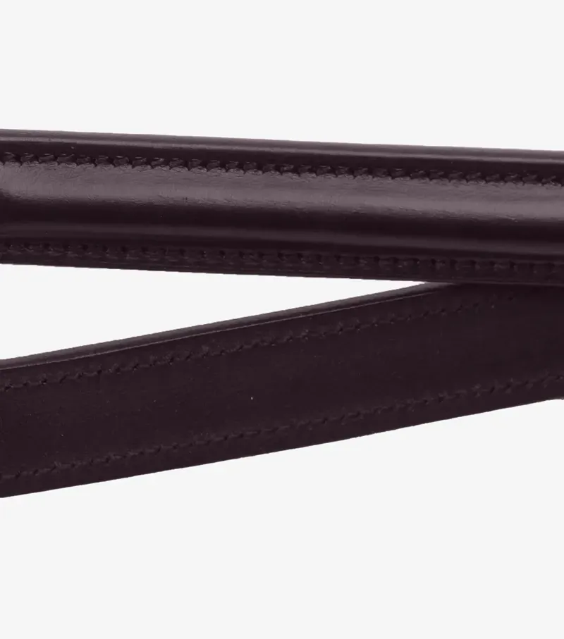 Premier Equine 5/8 Luigi Plain Leather Reins - Brown-4