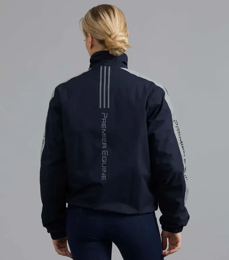 Premier Equine Lumen Reflective Unisex Riding Jacket - Navy-1