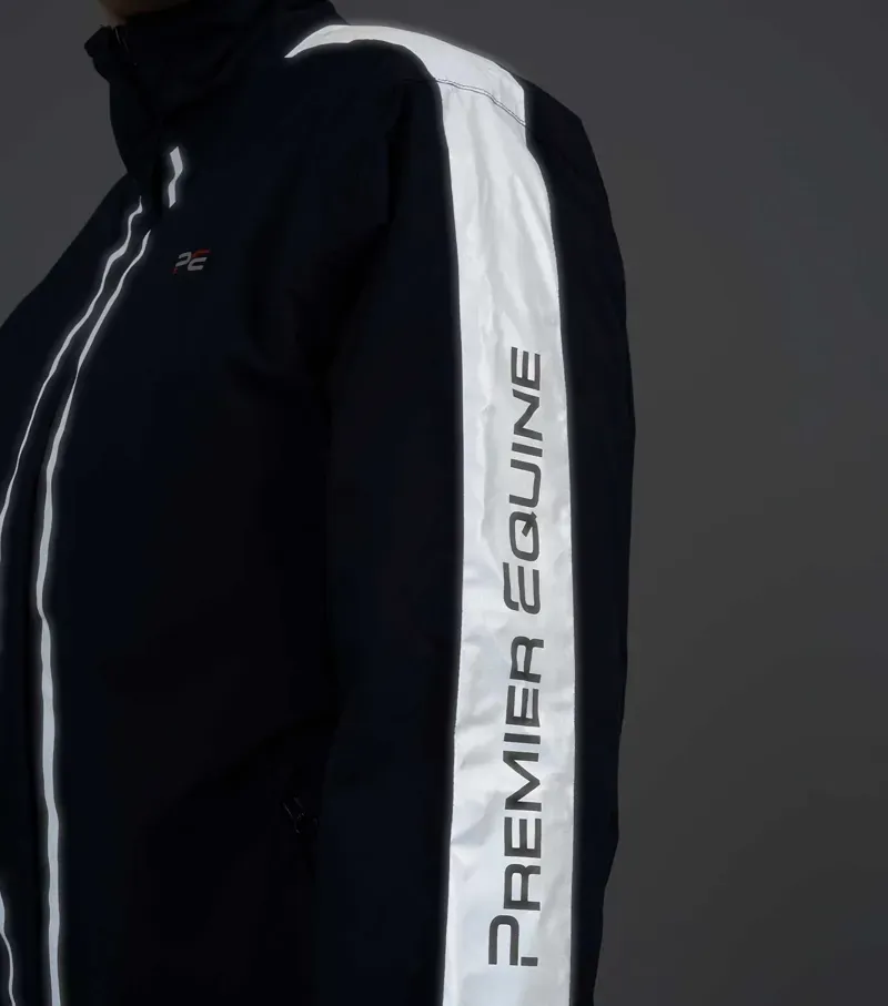Premier Equine Lumen Reflective Unisex Riding Jacket - Navy-3