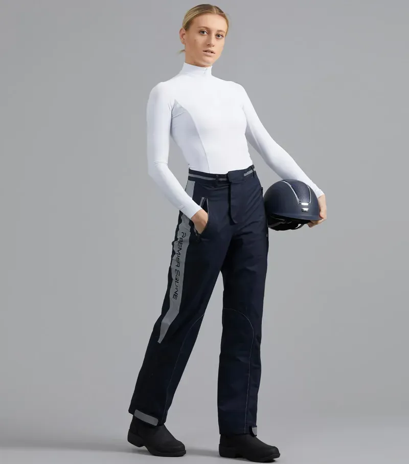 Premier Equine Lumen Reflective Unisex Riding Trousers - Navy-1