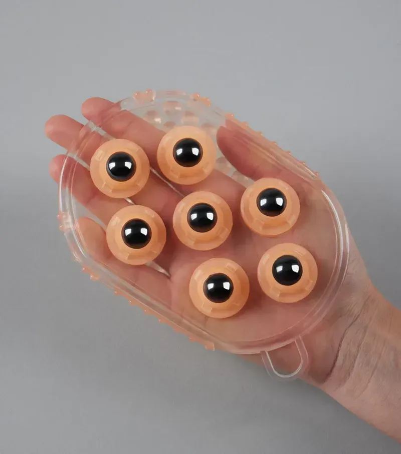 Premier Equine Magnetic Horse Massage Mitt - Amber-2