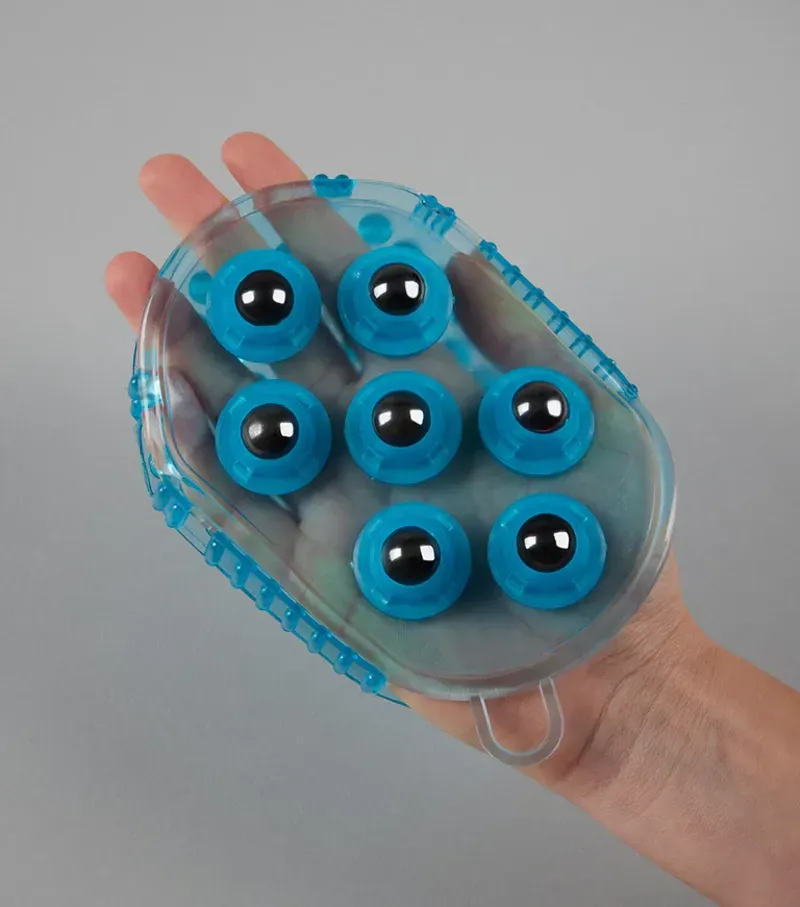 Premier Equine Magnetic Horse Massage Mitt - Peacock Blue-1