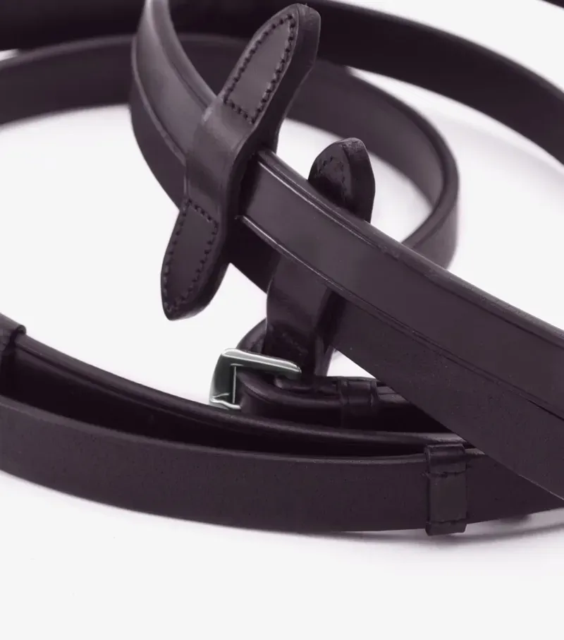 Premier Equine 3/4 Matteo Leather Grip Reins - Brown-3