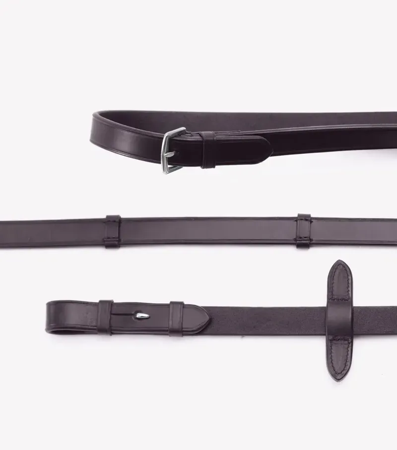 Premier Equine 3/4 Matteo Leather Grip Reins - Brown-4