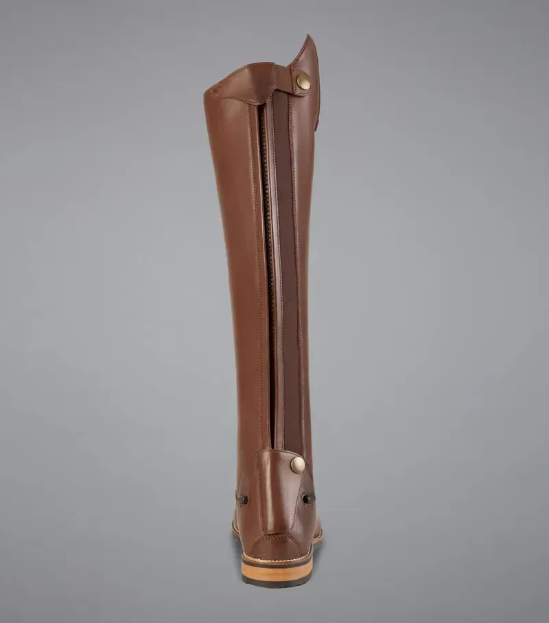 Premier Equine Ladies Maurizia Lace Front Tall Leather Riding Boot - Brown-4