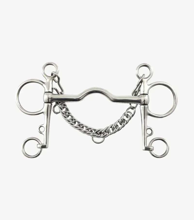 Premier Equine Medium Port Mouth Pelham - Silver