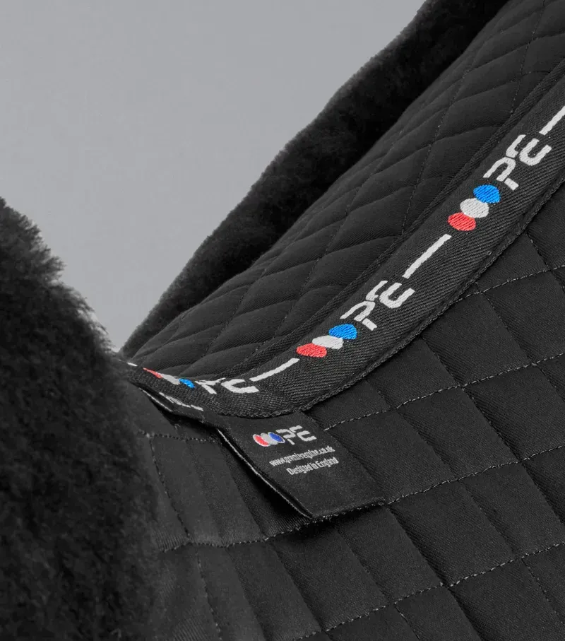 Premier Equine Merino Wool GP/Jump Numnah - Black/Black-3