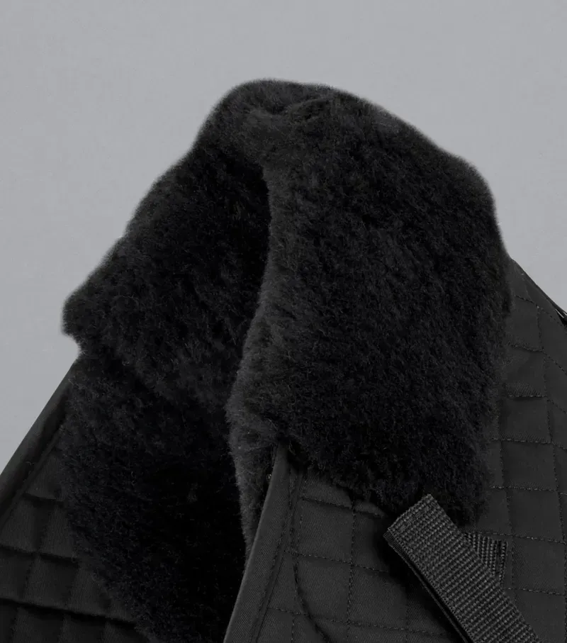 Premier Equine Merino Wool GP/Jump Numnah - Black/Black-2