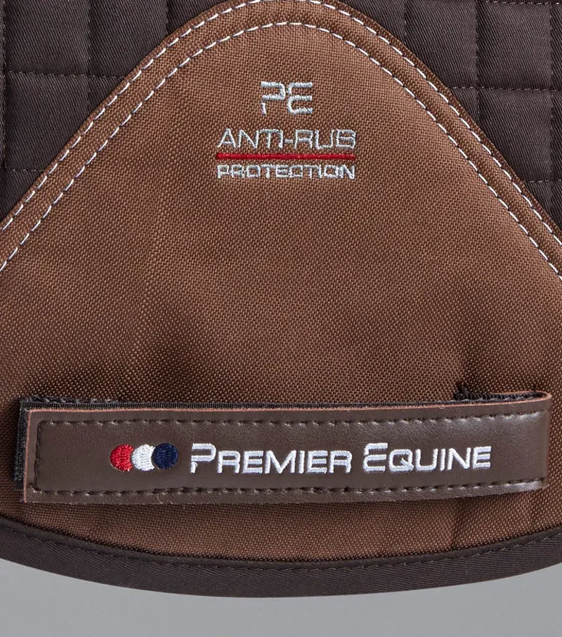 Premier Equine Merino Wool GP/Jump Numnah - Brown/Brown Wool-4