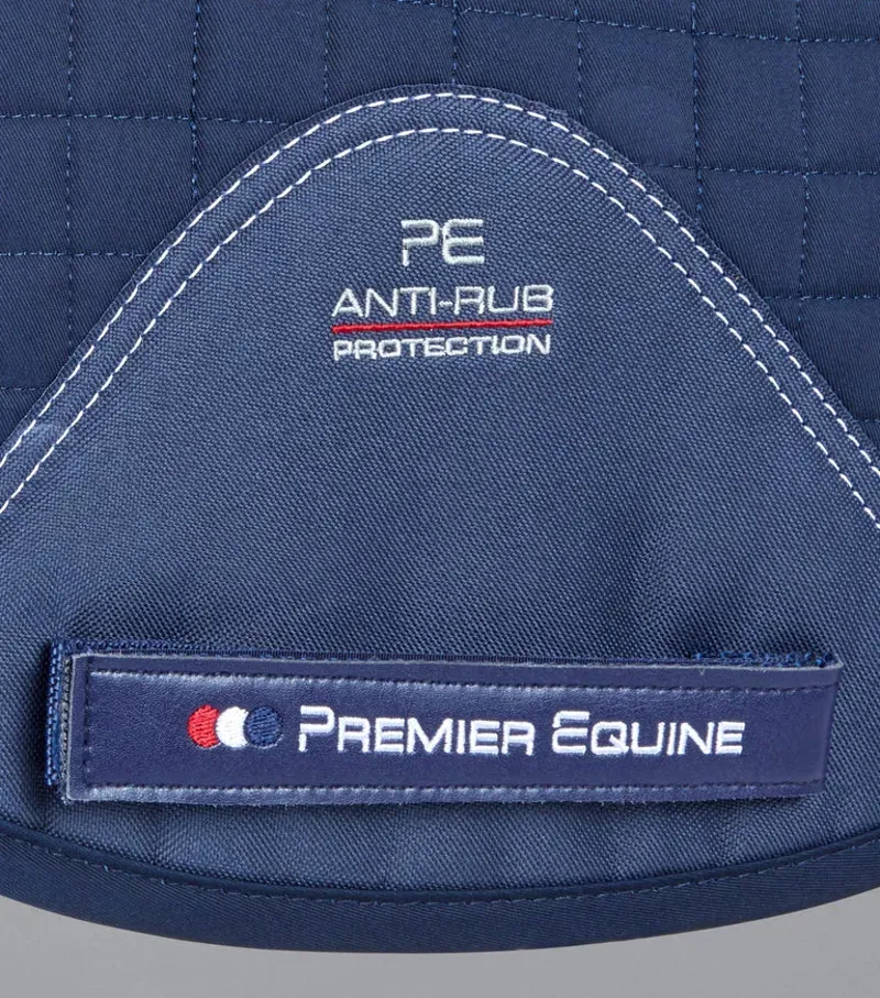 Premier Equine Merino Wool GP/Jump Numnah - Navy/Burgundy Wool-4