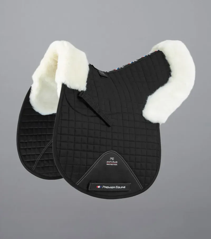 Premier Equine Merino Wool GP/Jump Numnah - Black/Natural Wool