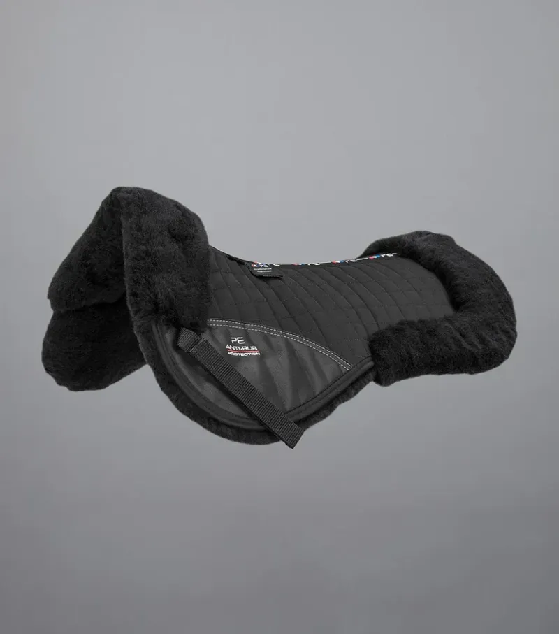 Premier Equine Merino Wool Half Pad - Black/Black Wool