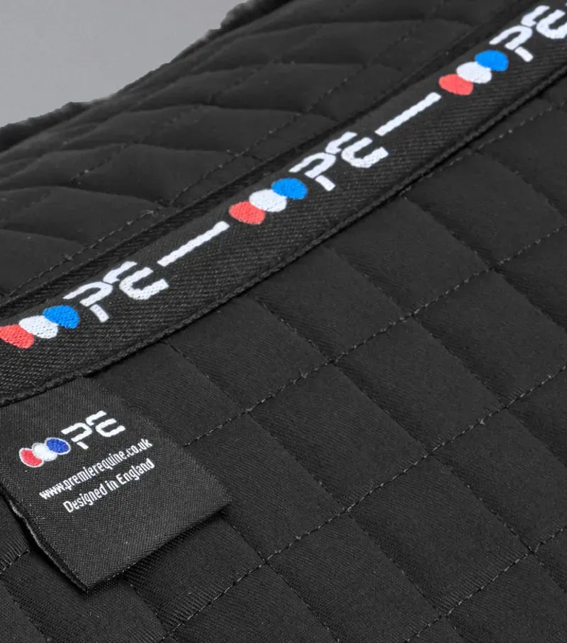 Premier Equine Merino Wool Half Pad - Black/Black Wool-1